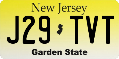 NJ license plate J29TVT