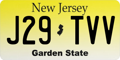 NJ license plate J29TVV
