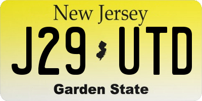 NJ license plate J29UTD