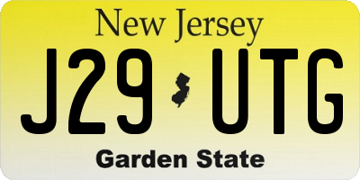 NJ license plate J29UTG
