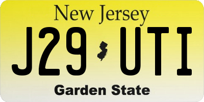 NJ license plate J29UTI