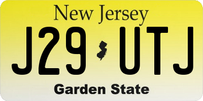 NJ license plate J29UTJ