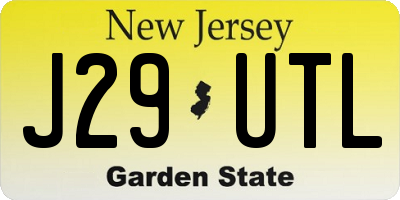 NJ license plate J29UTL
