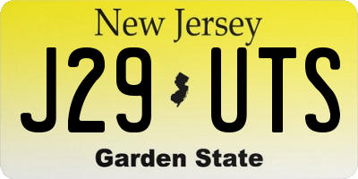 NJ license plate J29UTS