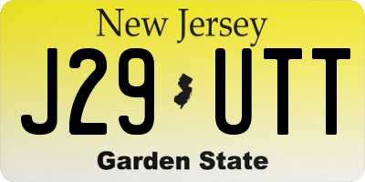 NJ license plate J29UTT