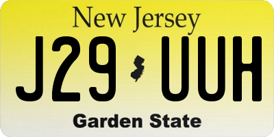 NJ license plate J29UUH