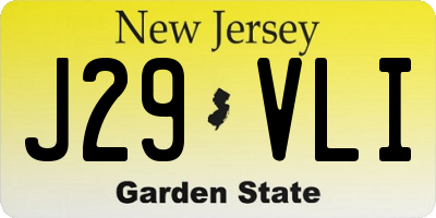 NJ license plate J29VLI