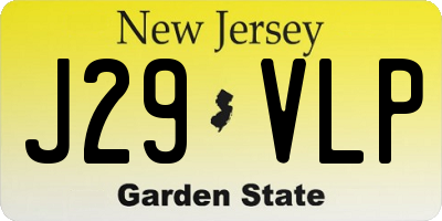 NJ license plate J29VLP