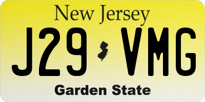 NJ license plate J29VMG