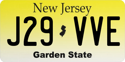 NJ license plate J29VVE