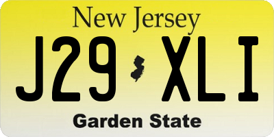 NJ license plate J29XLI