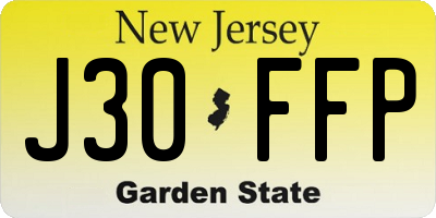 NJ license plate J30FFP