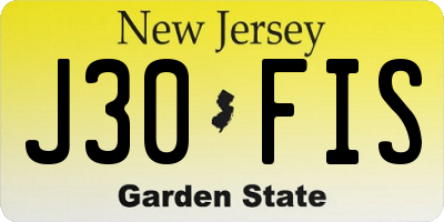 NJ license plate J30FIS