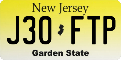 NJ license plate J30FTP