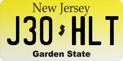 NJ license plate J30HLT