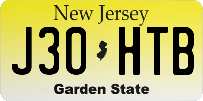 NJ license plate J30HTB