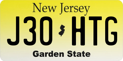 NJ license plate J30HTG