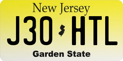 NJ license plate J30HTL