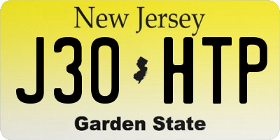 NJ license plate J30HTP