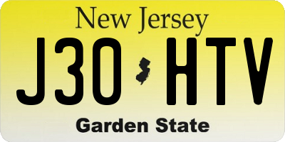 NJ license plate J30HTV