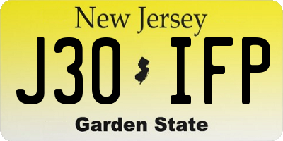 NJ license plate J30IFP