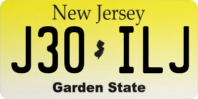 NJ license plate J30ILJ