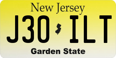 NJ license plate J30ILT