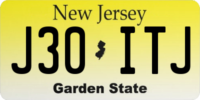NJ license plate J30ITJ