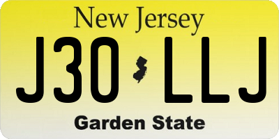 NJ license plate J30LLJ