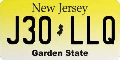 NJ license plate J30LLQ