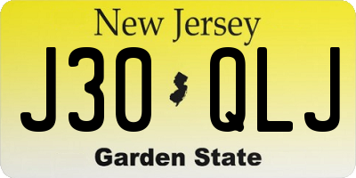 NJ license plate J30QLJ