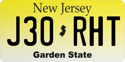 NJ license plate J30RHT