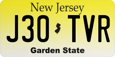 NJ license plate J30TVR