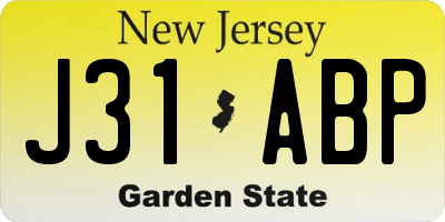 NJ license plate J31ABP
