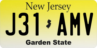 NJ license plate J31AMV