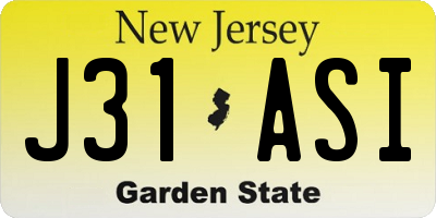 NJ license plate J31ASI