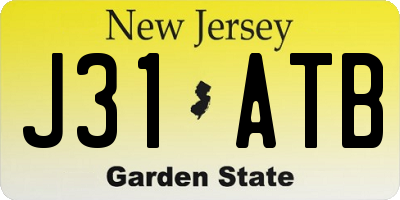 NJ license plate J31ATB