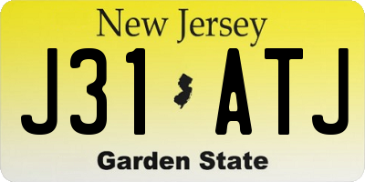 NJ license plate J31ATJ