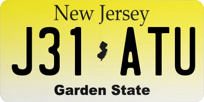 NJ license plate J31ATU