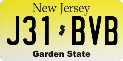 NJ license plate J31BVB