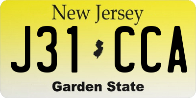 NJ license plate J31CCA