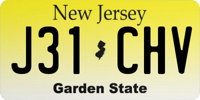 NJ license plate J31CHV