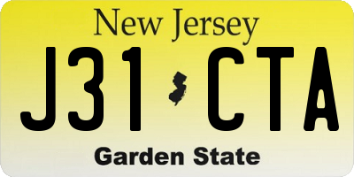 NJ license plate J31CTA