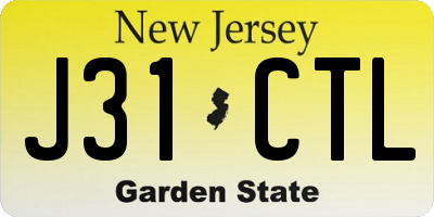 NJ license plate J31CTL