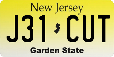 NJ license plate J31CUT