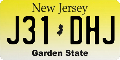 NJ license plate J31DHJ