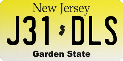 NJ license plate J31DLS