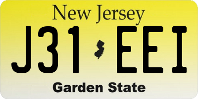 NJ license plate J31EEI