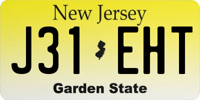 NJ license plate J31EHT