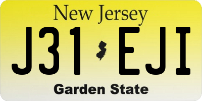 NJ license plate J31EJI